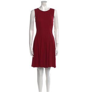 Theory Tilfi Crew Neck Dress in Flame Red